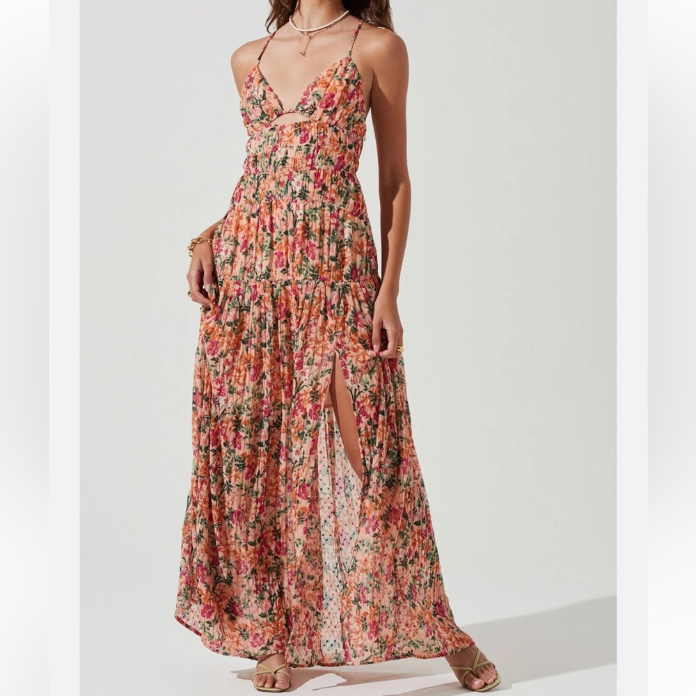Plunge neck maxi